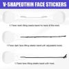 Face Lift Tape, 60PCS Invisible Face Lifting Tape with 3 Fixed Ropes, V-Line Facelift Bands to Hide Facial Wrinkles Double Chin and Lift Sagging Skin
